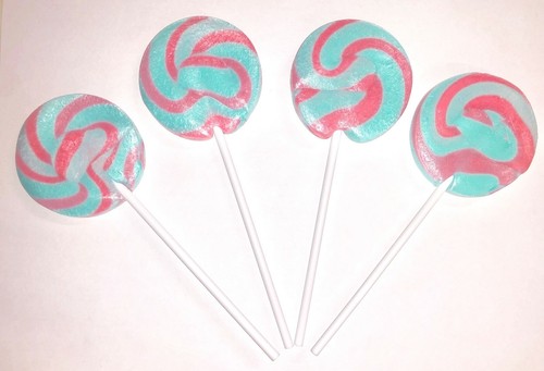 Bubble gum pink blue wheel - gum,