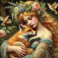 Fairy  with Fox Card in Aid Of