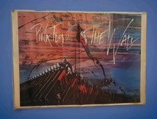 Vintage 80s PINK FLOYD 1st print UNCUT POSTER The Wall 54x38in Marching Hammers