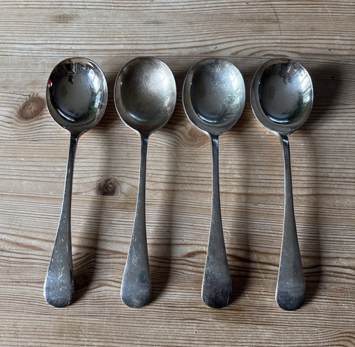Vintage soup spoons silver - soup,