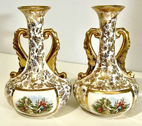 Rare vtg gold gilt portrait - 2,
