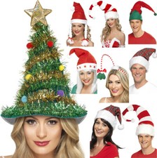 Christmas Santa Hat Reindeer Elf Bopper Antlers Headband Novelty Xmas Party Hats