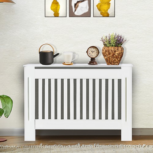 White radiator cover cabinet - radiator,
