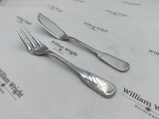 Fish Knife & Fork cutlery Set, 18/10 Stainless Steel. William Wright Silverware 
