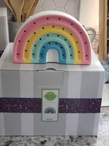 Scentsy rainbow wax - rainbow, warmer