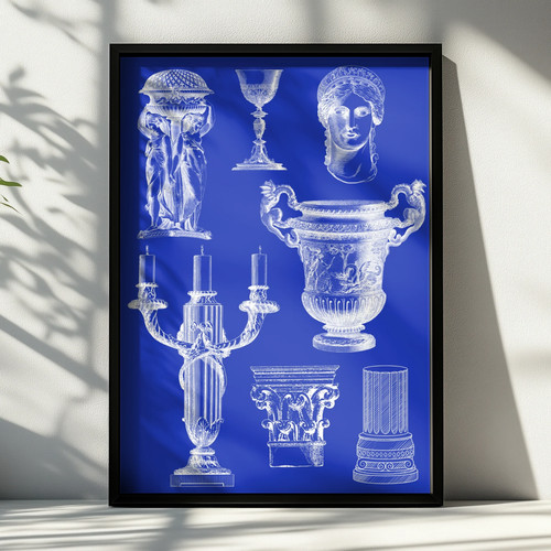 Roman vase blueprint poster - vase,