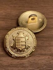 Real Metal Military Style Shield Gold Shank Buttons 6pcs 20mm (32L)