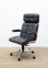 VINTAGE BLACK LEATHER DESK