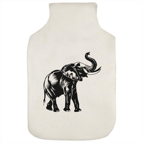 Elephant raises trunk - 'elephant, trunk'