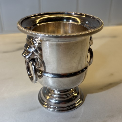 Vase silver plated lions - vase,