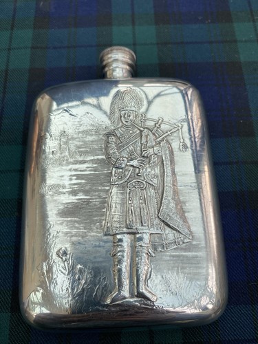 Scottish themed pewter hip - scottish,
