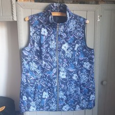Susan Graver Gilet Sz 12 Blue