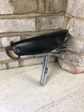 Vintage Retro Bicycle Bike Cycle PU Leather Saddle Seat Spring Black