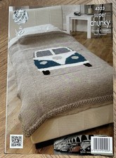 King Cole 4323 Super Chunky Knitting Pattern VW Camper Van/Splitty 2 Sizes