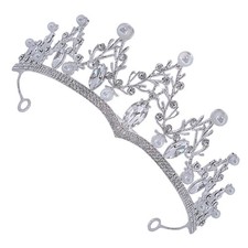  Birthday Rhinestone Crown Headband Bride Rhinestone Tiara for Wedding Girl
