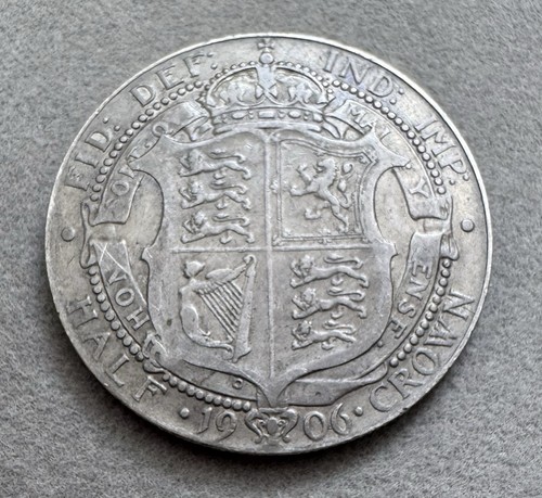 1906 half crown - half, edward