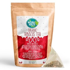 Organic Hibiscus Tea Bags – Caffeine-Free Herbal Infusion – 100% Natural GB Made