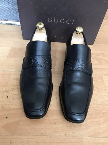 Gucci mens black leather - ,