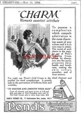 1924 Advert for PONDS Vanishing Cream Small Art Deco Toiletries Print Ad 734/131