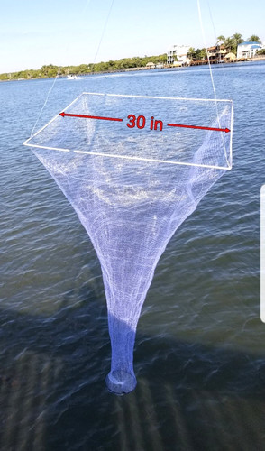 Mono bait drop net - 30", w/