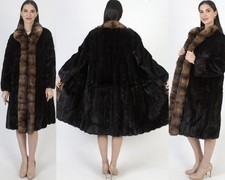 Vtg Evans Sable Mink Coat