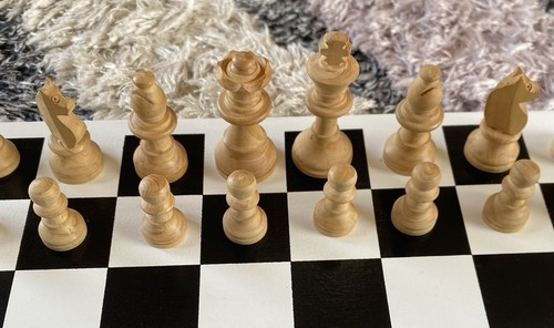 Wooden chess set with carved - chess,