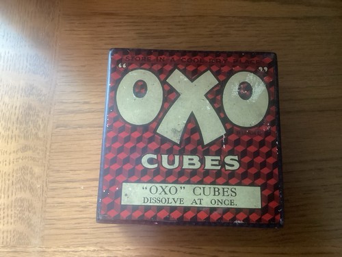 Vintage oxo cube tin - oxo,