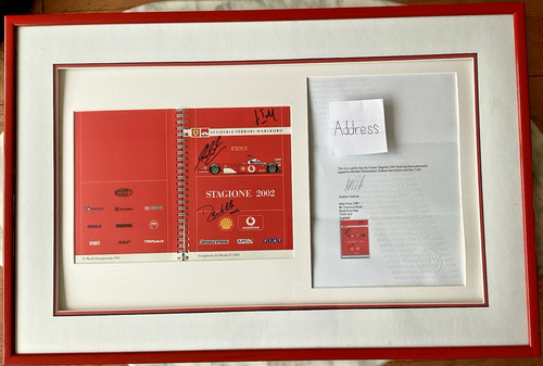 Ferrari stagione 2002 signed - ferrari,