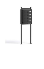 Mailbox System 5 Doors black