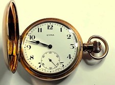 ??SUPERB, GOLD PLATED, SWISS CYMA, 16s, 15Js? FULL HUNTER POCKET WATCH,FWO⭐?