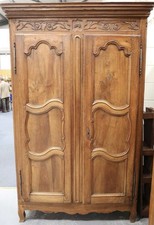 Vintage French Armoire / Oak Armoire / French Oak Wardrobe / Linen Cupboard