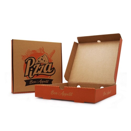 Printed pizza boxes - printed,