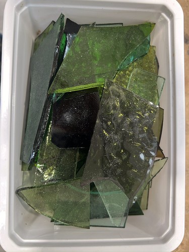 Stained glass offcuts - stained,