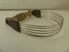 (RefJOH18) Antique Nutbrown pastry blender wooden handle kitchen utensil