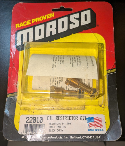 Moroso 22010 oil restrictors - 22010,