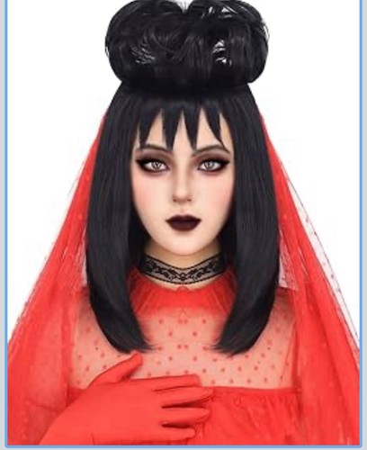Women beetlejuice black wig - women's,