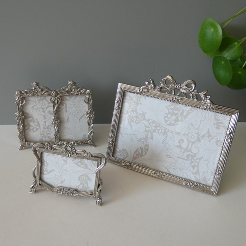 Silver tone ornate photo - ornate,