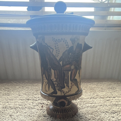 Greek style lidded - lidded, ceramic