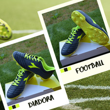 Men's Football Boots Diadora 650 II MD Grass Turf Nubuck Black Size 7.5