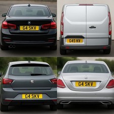 G4 SKV Cherished Private Prefix Number Plate G4S KV Gas Plumber Plumbing Reg Gaz