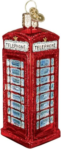 English phonebox ornament - phonebox,