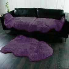New Soft Sheepskin Rug Plain