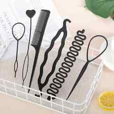 6pcs/set Hairstyle Braiding Tools Pull-through Hair Needle Dispenser Hair ToolUK