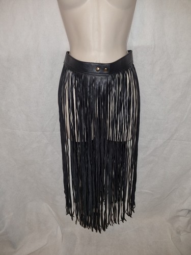 Faux leather waistband long - faux,