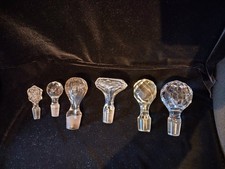 Vintage & Antique Decanter Stoppers Various Sizes Including 1 Clear Uranium Glow
