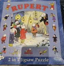 Festive Rupert Bear 2 in 1 Jigsaw Puzzle