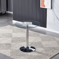 70cm Glass Round Pedestal