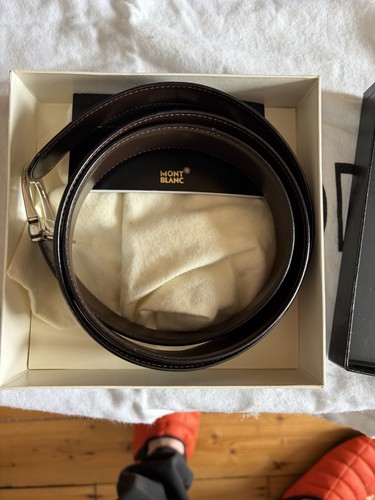 Mont blanc men leather belt - blanc,