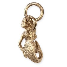Solid 9ct Gold MERMAID Pendant Charm (Handmade UK)