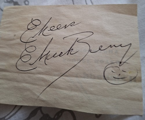 Chuck berry signature - on, paper